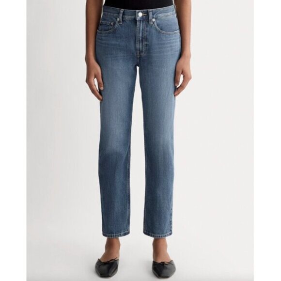 NWT Everlane The Super Soft Relaxed Jean Womens 23 Mid Indigo - Picture 1 of 11